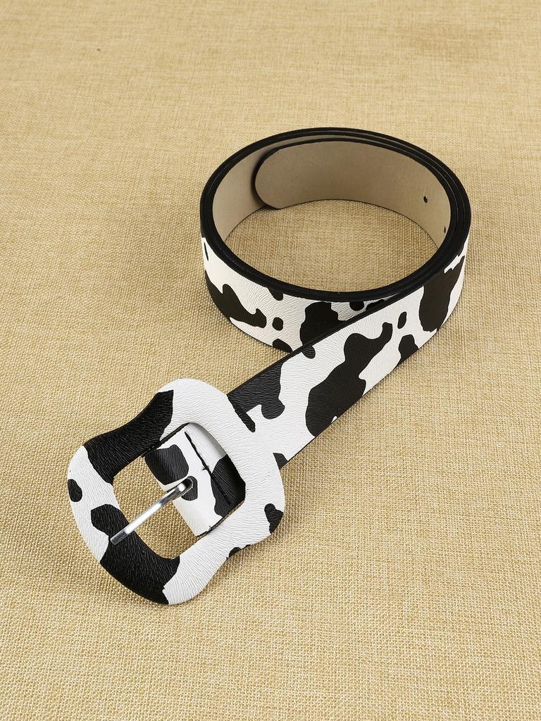 Y2k Leopard Print Design Women's Belt Hip Hop Trendy Girls Fashion Casual Jeans Dress Accessories Pu Leather Waistband Girdle