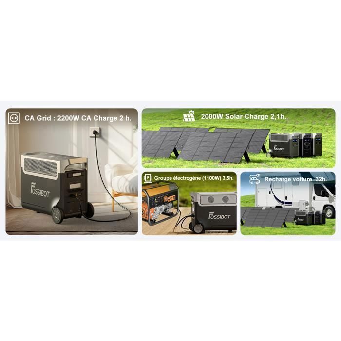 Station Électrique - FOSSIBOT - F3600PRO - 3840Wh - 3600W - Batterie LiFePO4