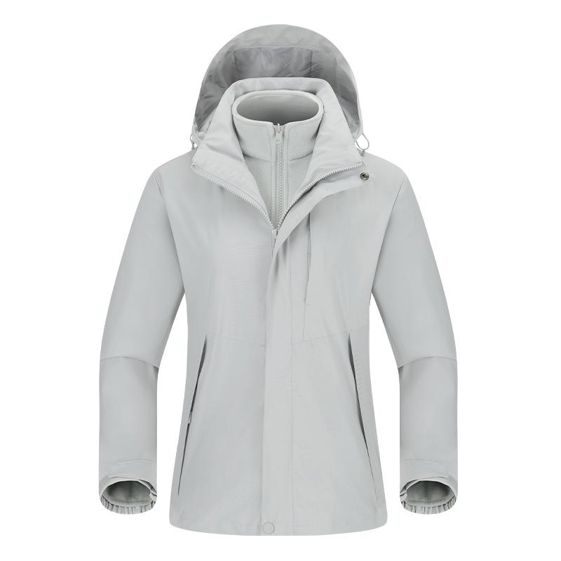 

2024 Водонепроницаемая ветровка из флиса Silver Fox для пар - Унисекс одежда для альпинизма 4XL