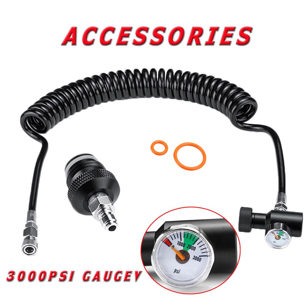 Sporting Goods 3000PSI Gauge Heavy Duty Quick Disconnect Flexible