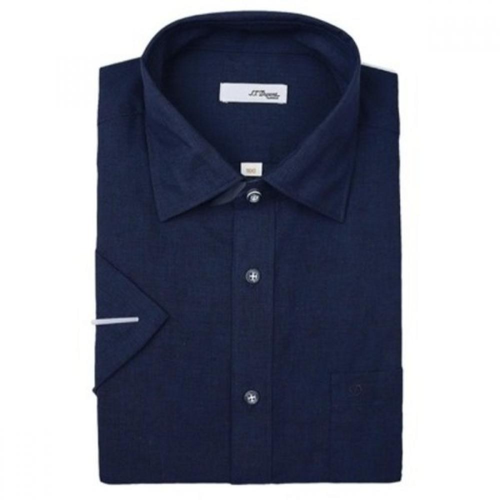 S.t. Dupont 26mm Cotton Blend Solid Short Sleeve Regular Fit Shirt Se6mm11hs163s 95