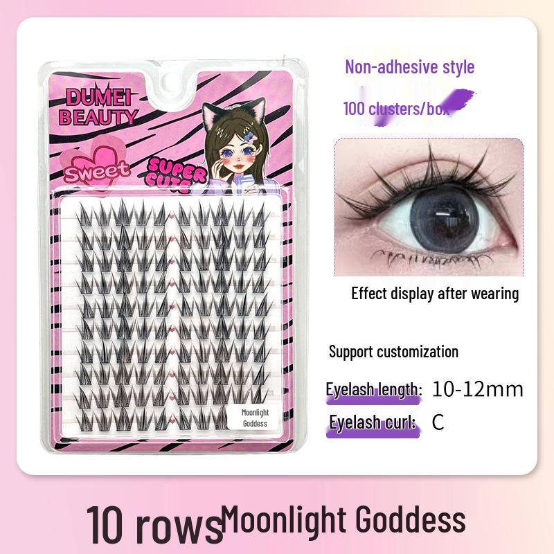 10-Row Autumn Leaf & Sunflower Faux Eyelashes - Flat, Glue-Free