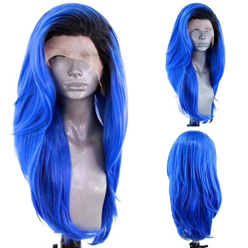 

AIMEYA Silver Grey Lace Wig Heat Resistant Synthetic Lace Front Wig Long Natural Wave Mix Blonde Lace Wigs Daily Use Cosplay (as the picture,18inches&Lace Front)