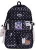 Cute Starry Pattern Girls Backpack With Nylon For School And Teens