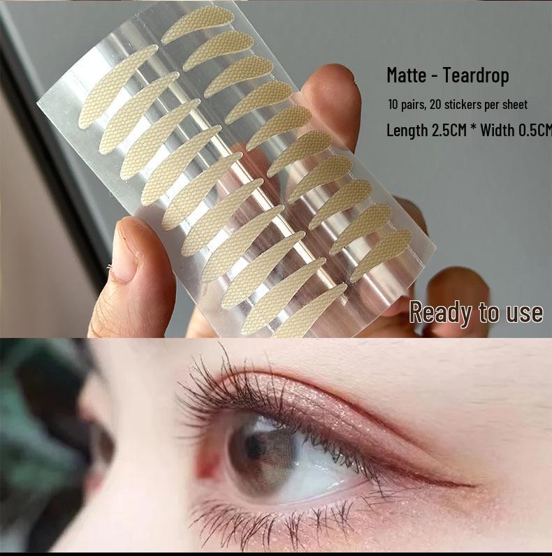 Invisible Lace Double Eyelid Stickers - Water-resistant, Anti-Droop, Seamless for a Natural Look.