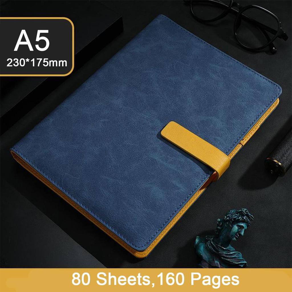A5/B5 buckle student subject notebook, business loose-leaf notepad, diary, work meeting record book, travel log, 80 sheets 160 pages