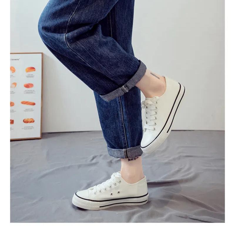 Womens and Mens Canvas Shoes Casual Cute Sneakers Low Cut Lace Up Fashion Comfortable for Walking