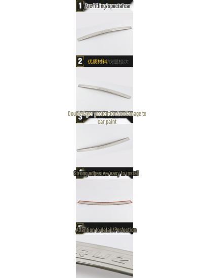 Compatible Cruze Rear Trim Decorative Strip & Tailgate Anti-Scratch Patch - Fits 15 Models