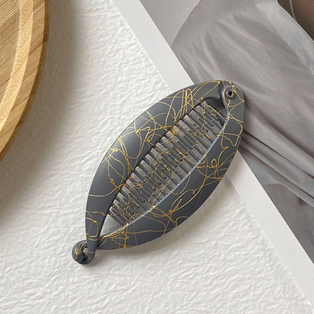 Fashion Fish Shaped Hairpin Barrettes Headwear Hair Claws Clips Ponytail Banana Clip  Women