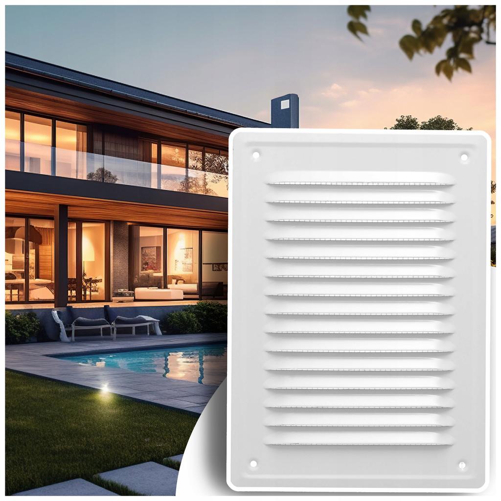 Rectangular Metal Ventilation Grille 165X230Mm - White