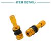 ACROPIX Car Motorcycle Bolts Tubeless Wheel Tire Valve Stem with Dust Proof Cap Universal Gold Tone 4pcs