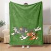 1pc Tom and Jerry Flannel Blanket - Soft Warm Throw for Home, Office, TravelL1374