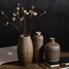 Ceramic Vase Small Vase Vintage Dried Flower Arrangements Decorative Ornaments Living Room Chinese Rough Pottery Pot Hydroponic