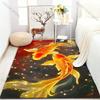 1PC Koi swimming in night sky Pattern Rug Carpets for Bedroom Living Room Sofa Mat Creative Door Mat Cloakroom Home Decor