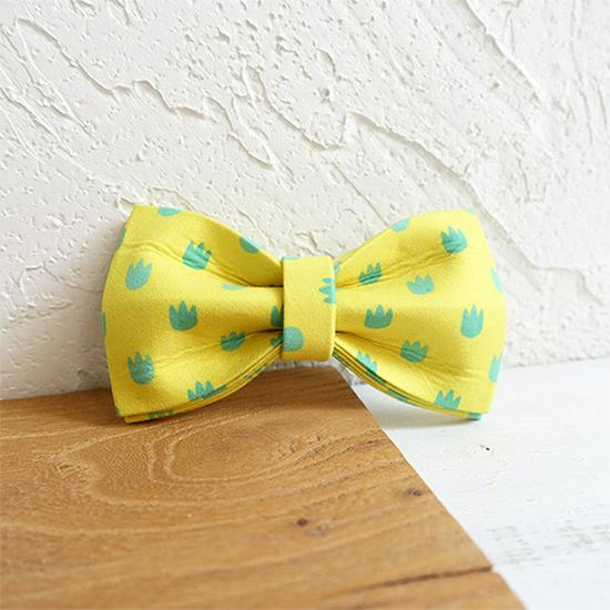 MUTTCO Stylish Dog Collar Bow Tie Necktie with Flower - High Quality UBT-052 XS