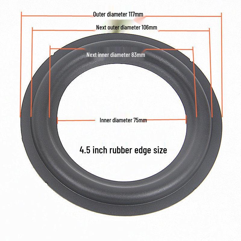 Speaker Surround Edge Repair Parts for 3, 4, 5, 6.5, 8, 10, and 12-inch Speakers