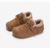 Girls' Birkenstock-style winter boots with fleece lining2026New stylish furry shoes for girls, warm and soft-soled winter shoes for little girls