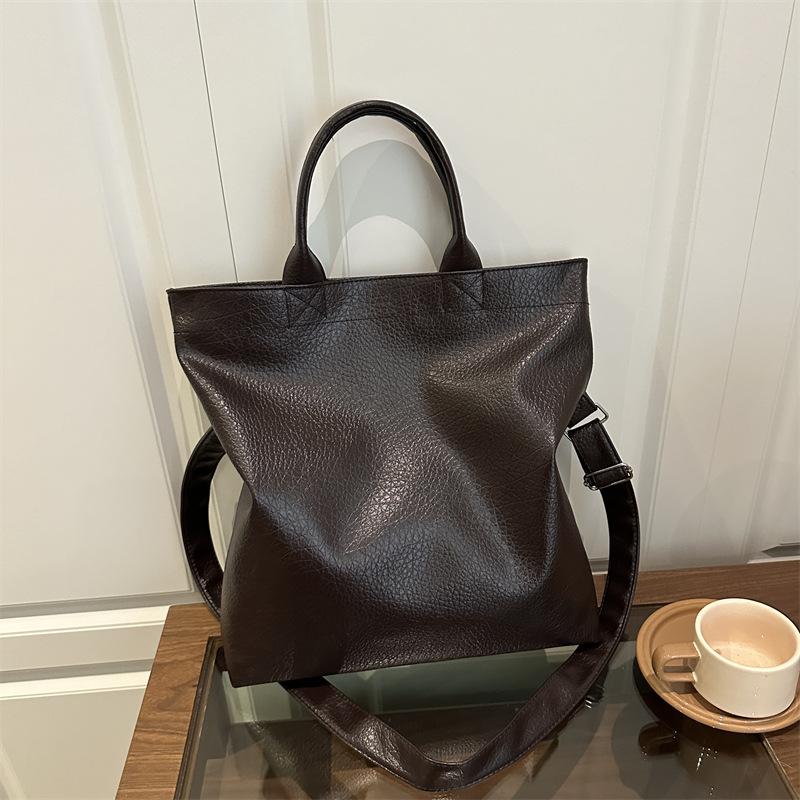 This New Design Pu Large-capacity Oblique Span Bag New Women's Bag Trendy Versatile Simple Portable Shoulder Bag
