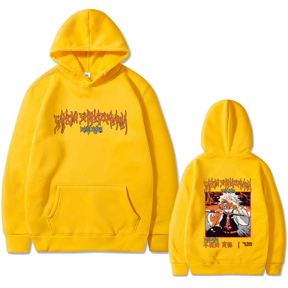 Anime Demon Slayer Shinazugawa Sanemi Graphic Hoodie Men Women High Quality Fleece Hoodies Vintage Hooded Sweatshirt