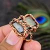 Mother Of Pearl Handmade Copper Wire Wrap Jewelry Ring Size 7.5 F5U48