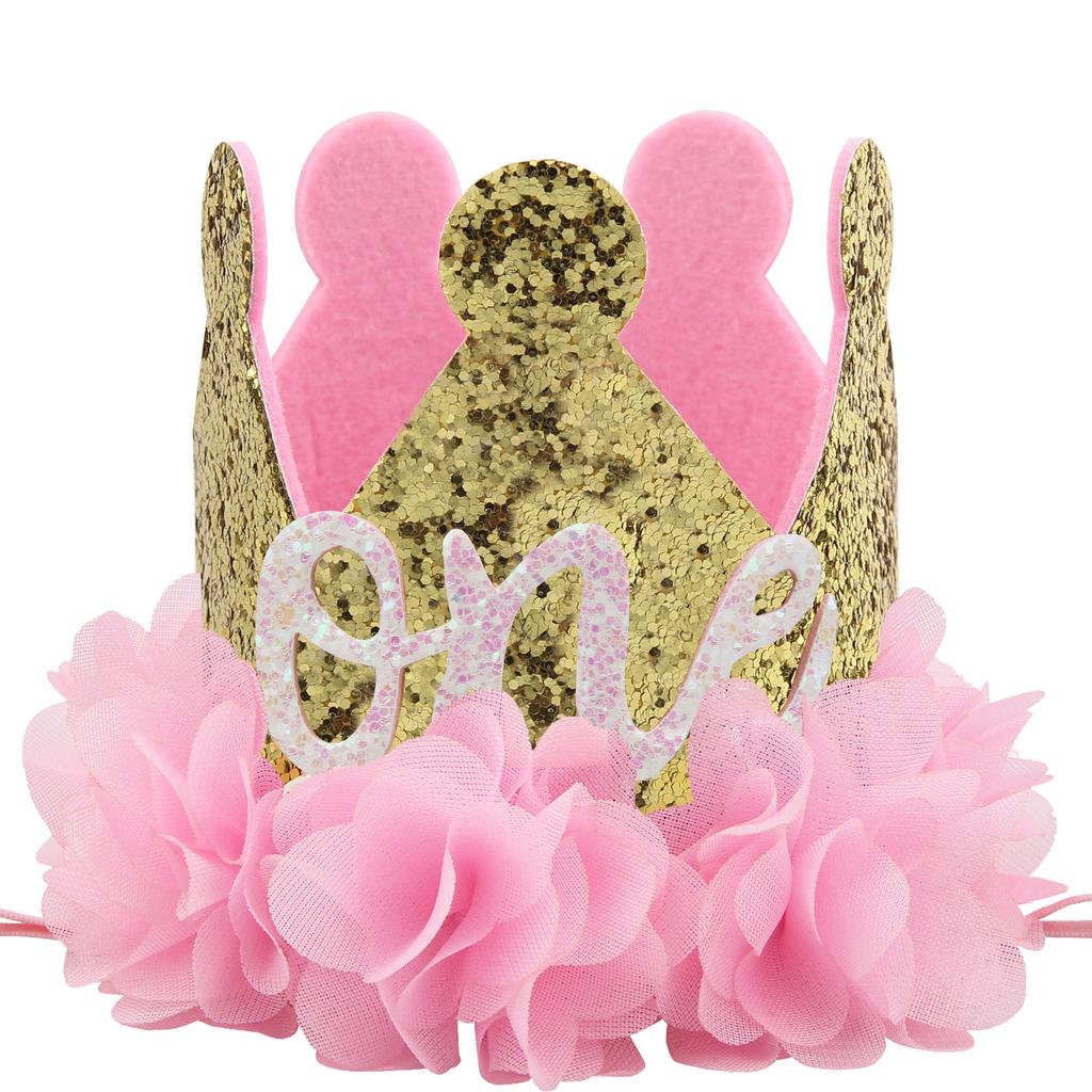 Baby Kids Headband with Letter and Flower Petal Design for Birthday