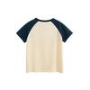 27kids Boy's Short-Sleeved T-shirt Children's Summer Clothing Children's Half Sleeve Raglan Sleeve 100% Cotton Coat Men's Color Matching Clothes