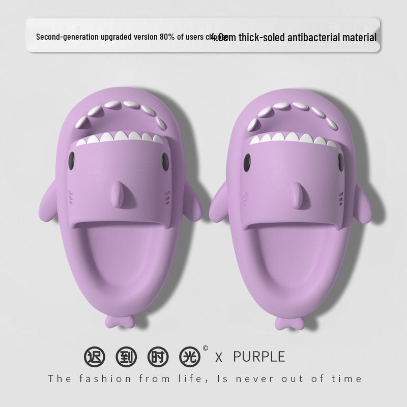 Kids' Shark EVA Summer Slippers - Parent-Child Soft Sole Sandals