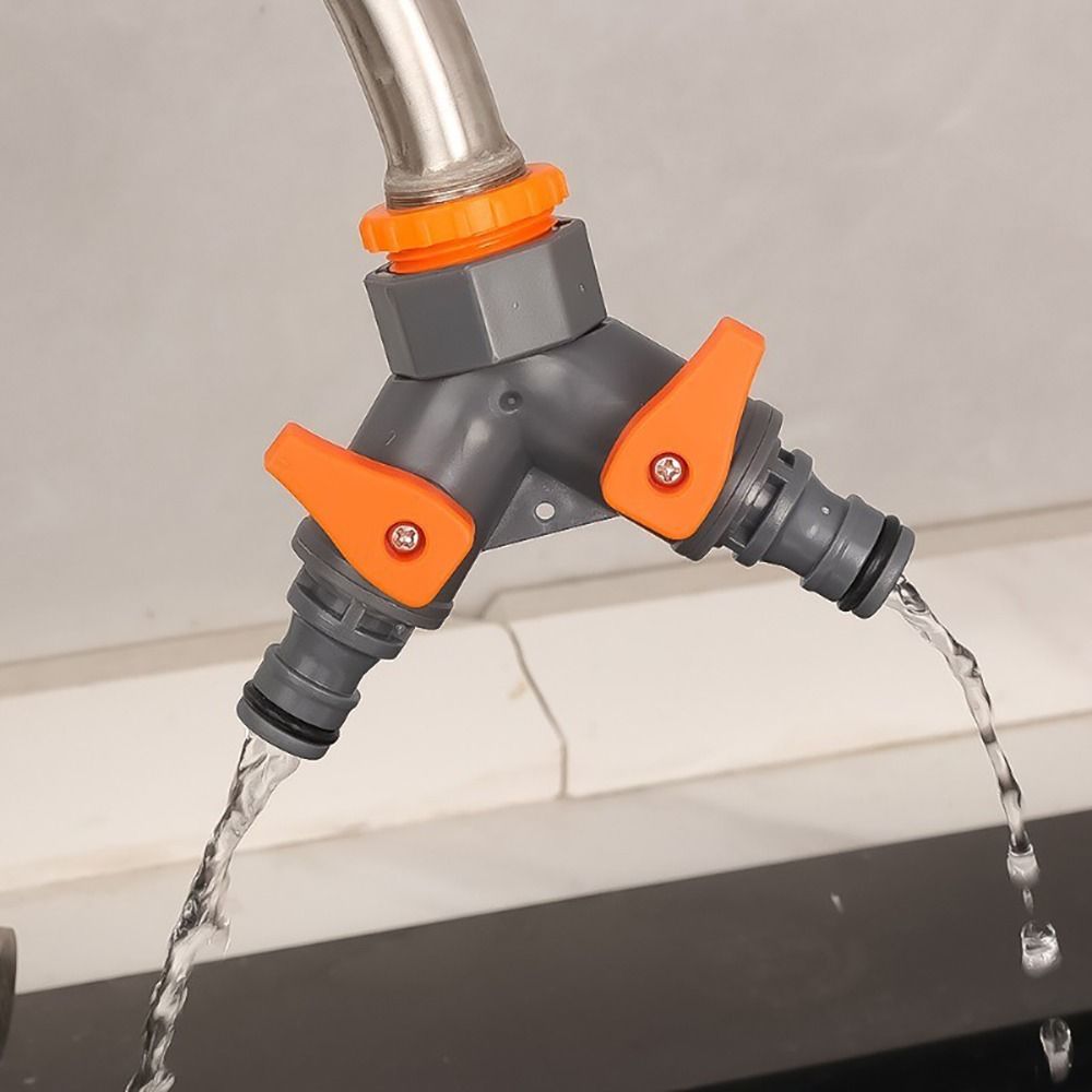 1Pcs Water Splitter Tee Connector Pipe Fittings Y-Type Irrigation Valve New Faucet Hose Tap