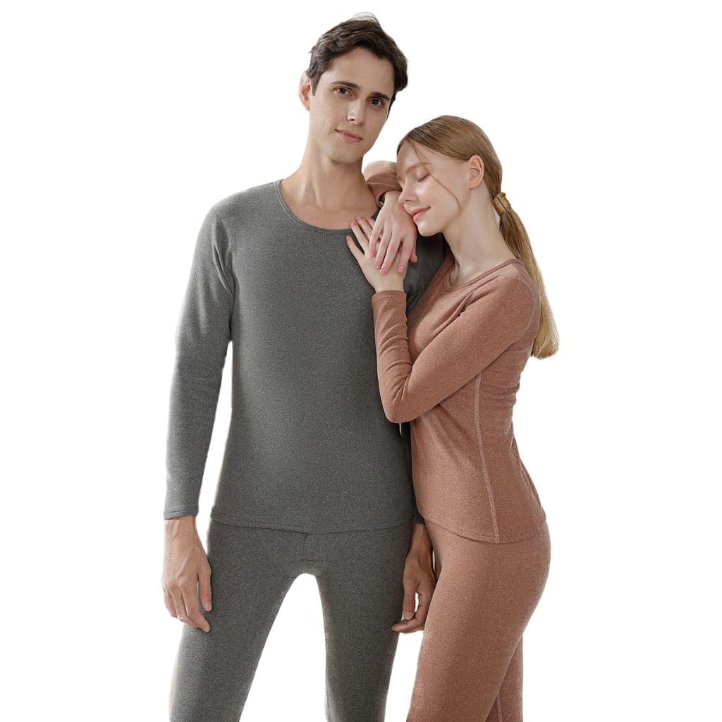 Xinjd Warm Underwear Long Sleeve Shirt and Lightweight and Warm Women's Set, Fleece-Lined, Pants,