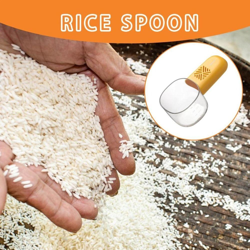 with Scale Household Food Spoon PET Measuring Scoop Cute Kitchen Rice Scoop