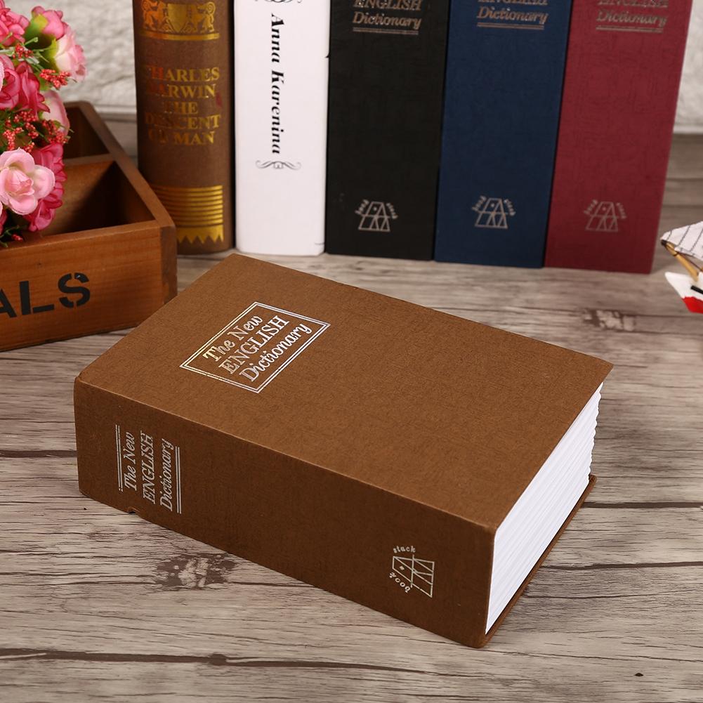1Pc Security Lock Dictionary Safe Secret Book Cash Money Jewellery   Locker Box (Black)