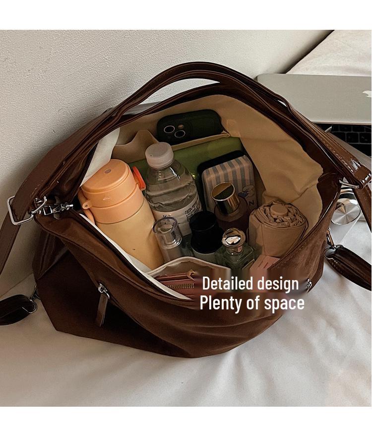 Retro 2025 Large Capacity Tote Bag: Stylish, Versatile Handbag for Women - Single Shoulder & Crossbody Carry