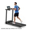 Folding Treadmill with Handles 2.5HP Foldable Treadmill with LED Display 300 LBS Capacity Running Machine for Home Small Spaces