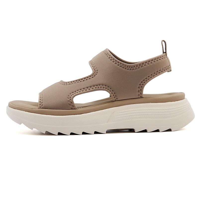 

Женские летние прогулочные сандалии с воздушной подушкой, поддерживающей платформой, ремешком на щиколотке, удобные повседневные сандалии на танкетке 41 абрикосовый