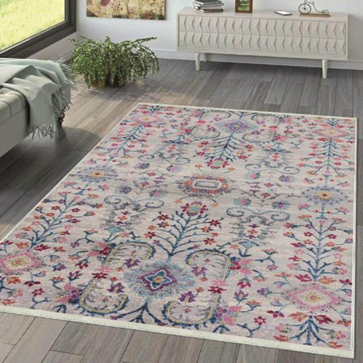 

Декоративный нескользящий моющийся ковер с цифровой печатью DOT-HT-755 40 x 60 белый