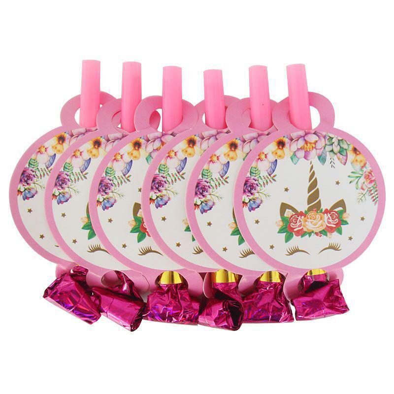Unicorn Pink Party Set: Paper Plates, Napkins, Utensils, and Tablecloth for Children's Birthday.