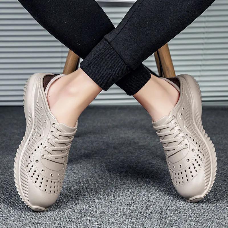 WTEMPO Trendy Wrapped Toe Sandals Men's Hollow Out Breathable Soft Sole Comfortable Dual Purpose Versatile Casual Beach Shoes Dropshipping Wholesale