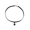 Cute Star Five-pointed Star Black PU Neck Strap Choker Collar Choker Short Clavicle Chain Necklace Women's Accessories Ornaments