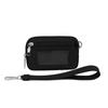 Hot Clear ID Window Wristlet Wallets Portable Lightweight Wrist Bag Zip Closure Waterproof Card Bag Travel