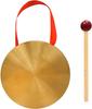 9/12/15cm Mini Gong Instrument Chinese Traditional Percussion Instrument Copper Gong with Beater for Kid Toy Celebration