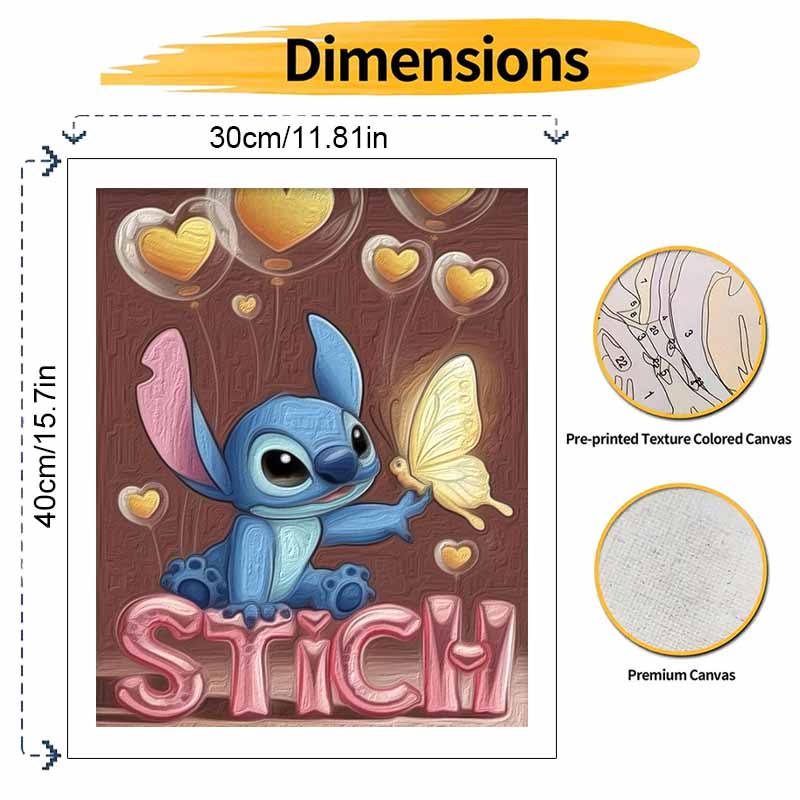 Disney Stitch digital oil painting painting art handmade diy gift home decoration