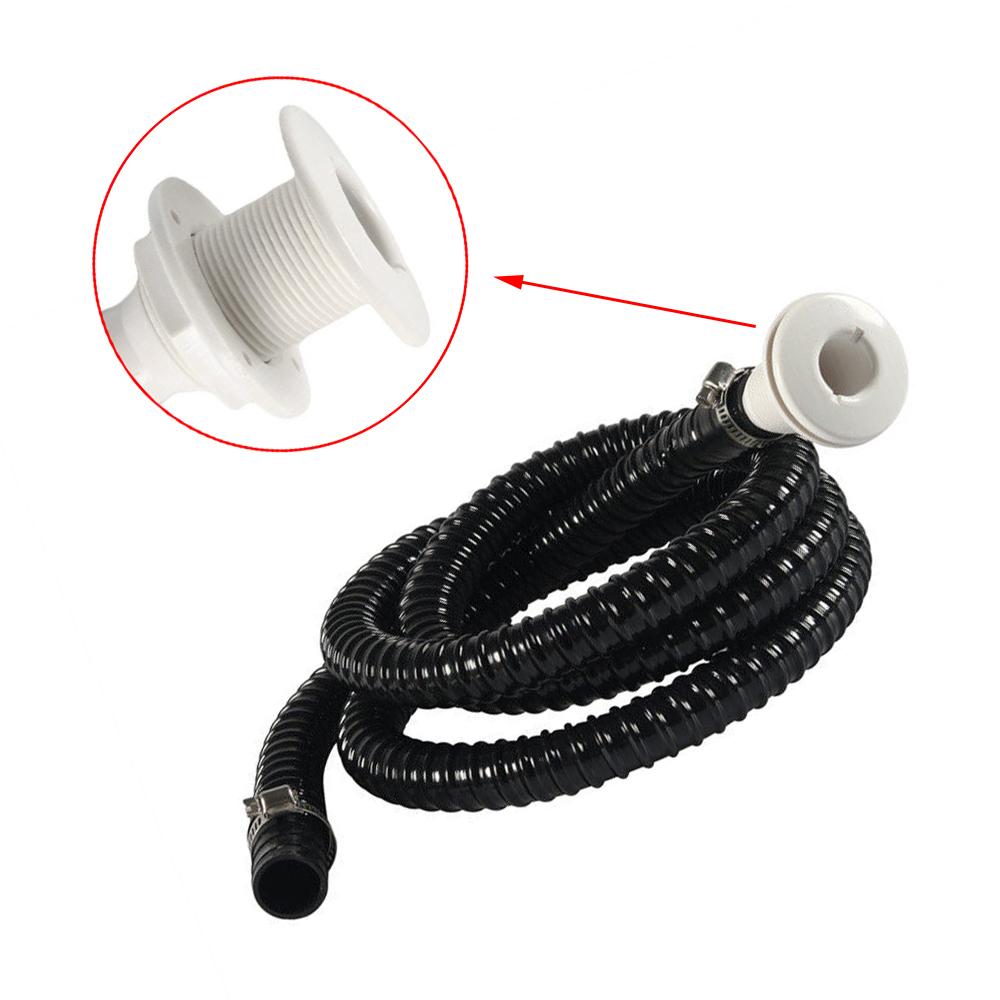 1 set Flexible Bilge Pump Hose Installation Kit 3/4-Inch Diameter 6.6 FT for Boats with 2 Clamps and Thru-Hull Fitting