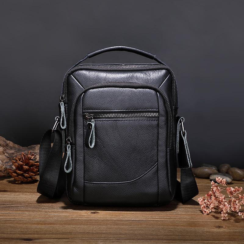 New Hot-selling Outdoor Shoulder Bag Leather Business Multifunctional Men's Soft Leather Casual Messenger Bag Men