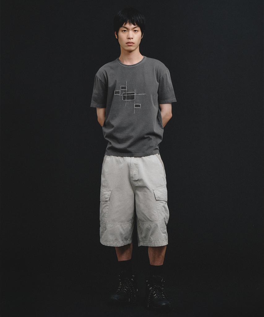 INTEMPOMOOD Distortion Graphic T-Shirt_Charcoal