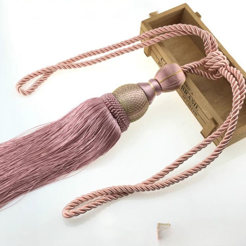 

Галстуки для штор Золотая проволока Теннисные шторы Подвесные шары Подвесные шары Веревка Галстук-кисточка Шары 1PC