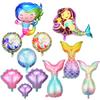 Special-Shaped Mermaid Balloon Birthday Party Decoration Balloon Fish Tail Shell Modeling Aluminum Film Ocean Fairy Tale