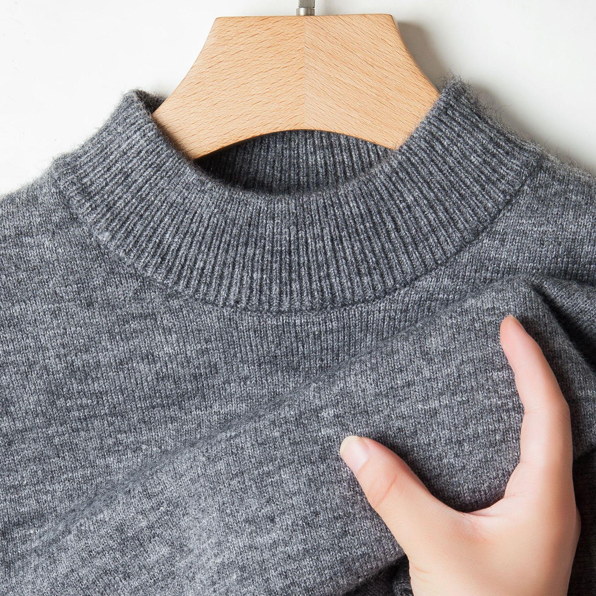 Men s Autumn/Winter Thick Knit Half-High Collar Sweater XXL