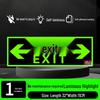 Fluorescent Fire Exit Sign - Self-Adhesive, No Wiring
