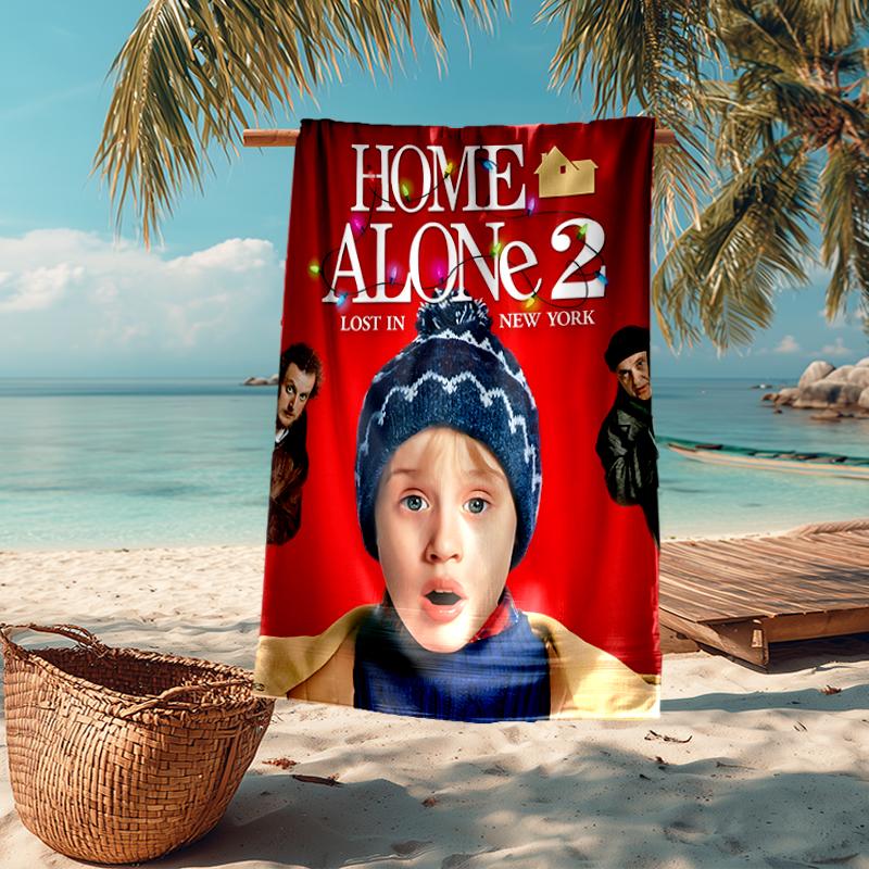 Home Alone Fashion Beach Towel: Ideal for Summer Adventures Soft, absorbent and quick drying suitable for swimming and bathing
