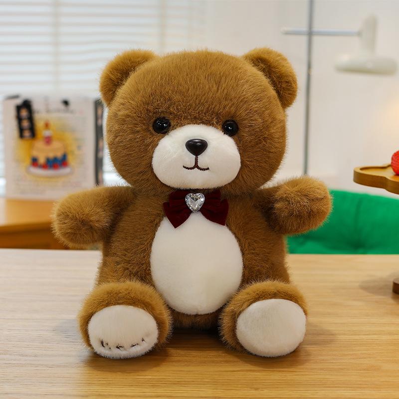 

Мила кольорова іграшка плюшевий ведмедик для обіймів дитяча подушка для сну лялька для ігрового автомата міський обмін подарунок на день народження 30cm【0.25kg】 коричневий